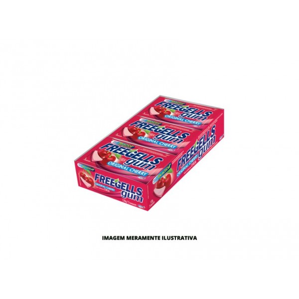 CHICLETE - FREEGELLS RICLAN - 8g GUM CHERRY - DP15